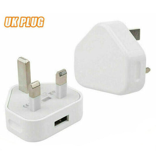 1A 5V 5V1A 3Pin USB Plug Charger UK Power Travel Adapter for Phone Wall Chargers